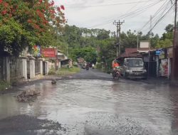Simsalabim! Hasil Kerja “Ca Beres” Dinas PUPR Sulut, Ruas Jalan Tikela Berubah Jadi Kubangan