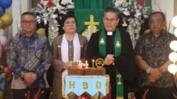 Sekwan Niklas Silangen Wakili Gubernur Sulut Hadiri HUT ke-92 Jemaat GMIM Syalom Molas